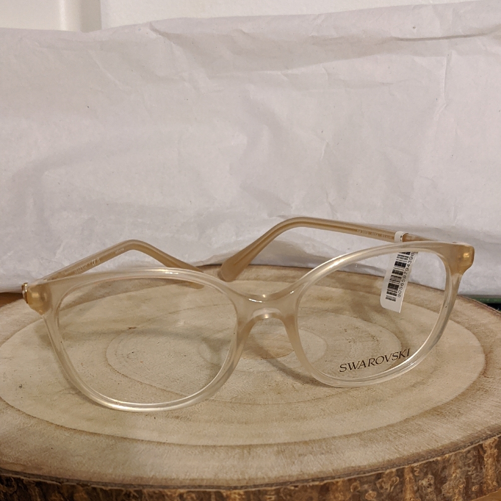 Swarovski Women's Luxottica Opaline light Brown Eyeglasses Frames Glasses